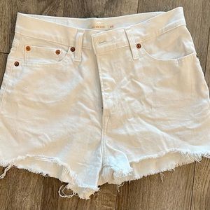 White high rise jean shorts Levi’s